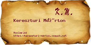 Kereszturi Márton névjegykártya