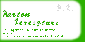 marton kereszturi business card